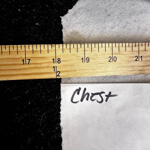 Talbots medium petite women black fringe button blazer wool alpaca academia boho - Picture 4 of 6